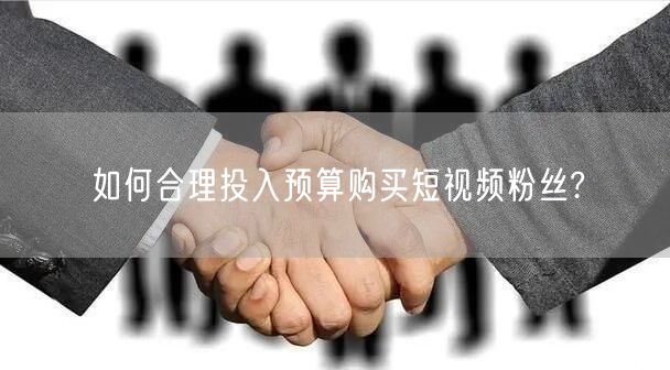 如何合理投入预算购买短视频粉丝?