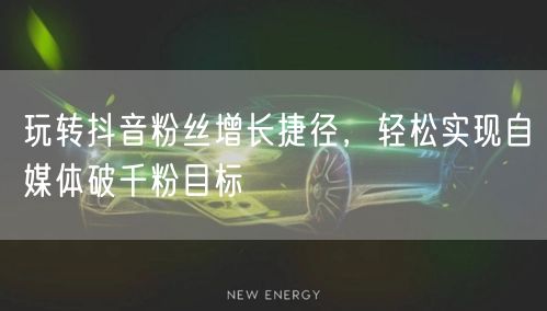 玩转抖音粉丝增长捷径，轻松实现自媒体破千粉目标