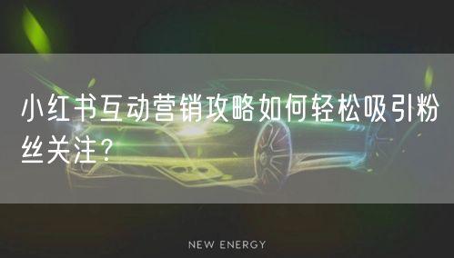 小红书互动营销攻略如何轻松吸引粉丝关注？