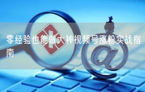 零经验也能做大神视频号涨粉实战指南