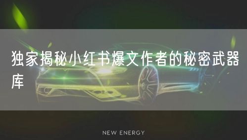 独家揭秘小红书爆文作者的秘密武器库