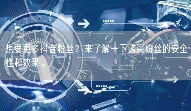 想要更多抖音粉丝？来了解一下购买粉丝的安全性和效果。