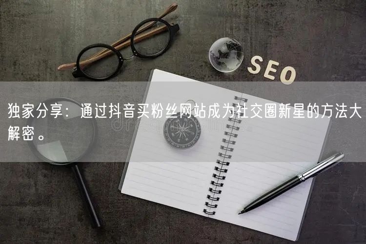 独家分享：通过抖音买粉丝网站成为社交圈新星的方法大解密。